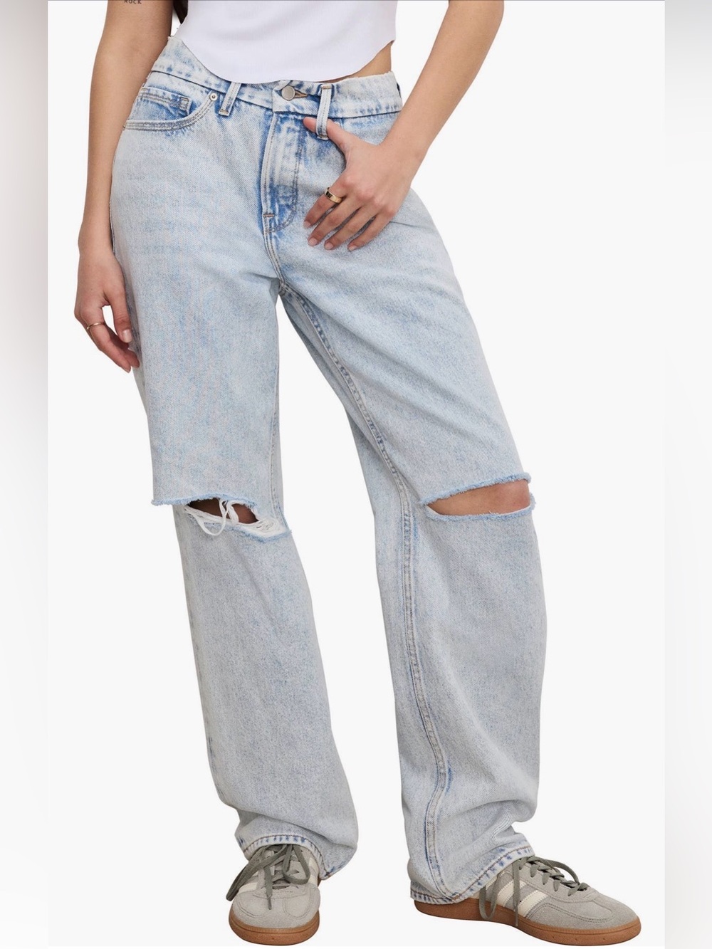Good American Distressed Petite Denim ‘90s Jeans